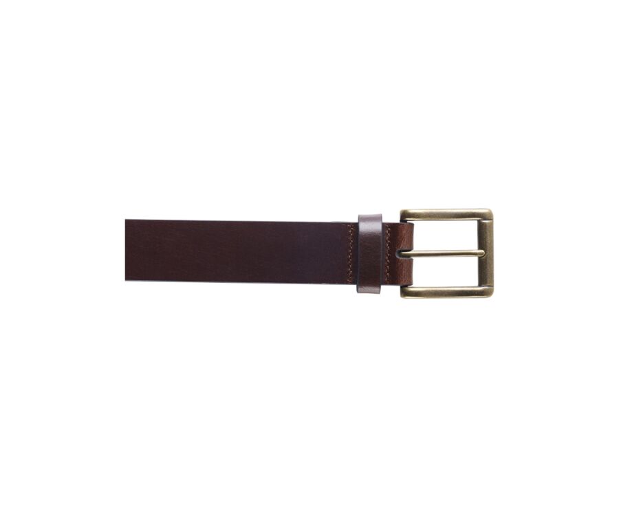 Men's Patina Chocolate Belt - WOODGATE