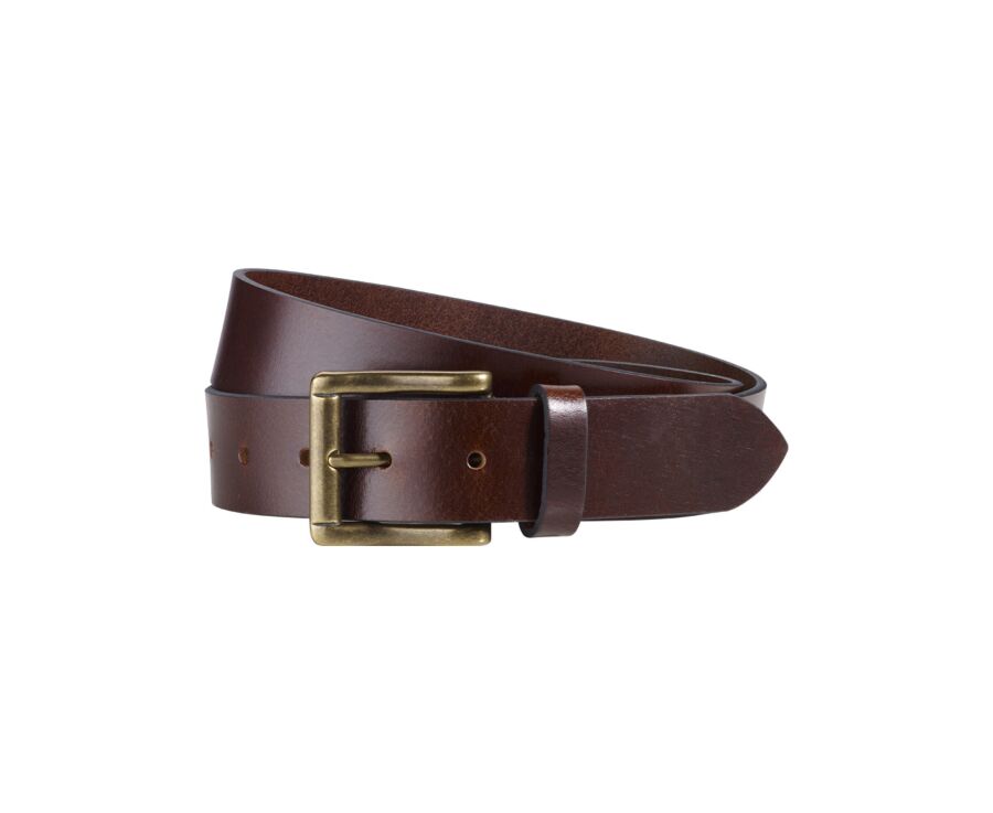 Men's Patina Chocolate Belt - WOODGATE