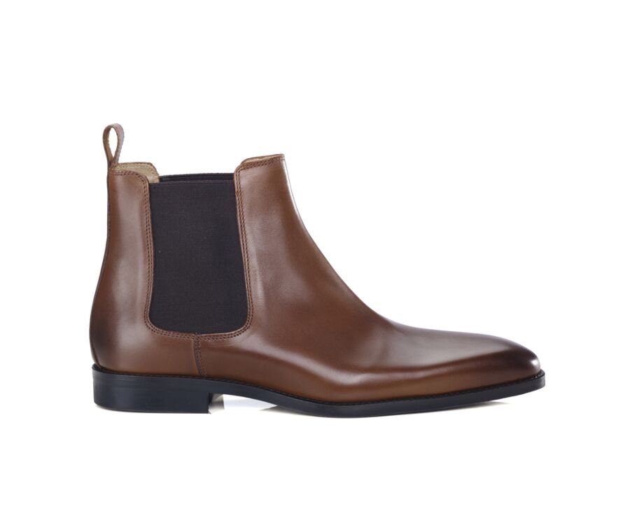 Chestnut leather booties cheap
