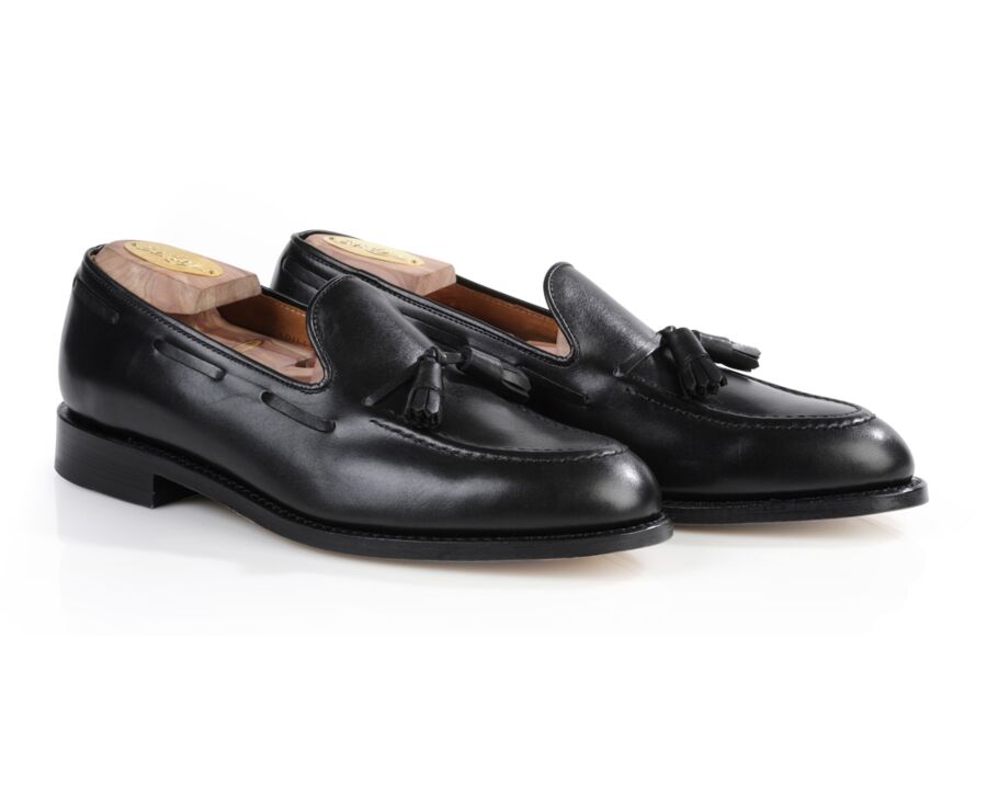 Black leather Men's Tassel loafers - PICADILLY