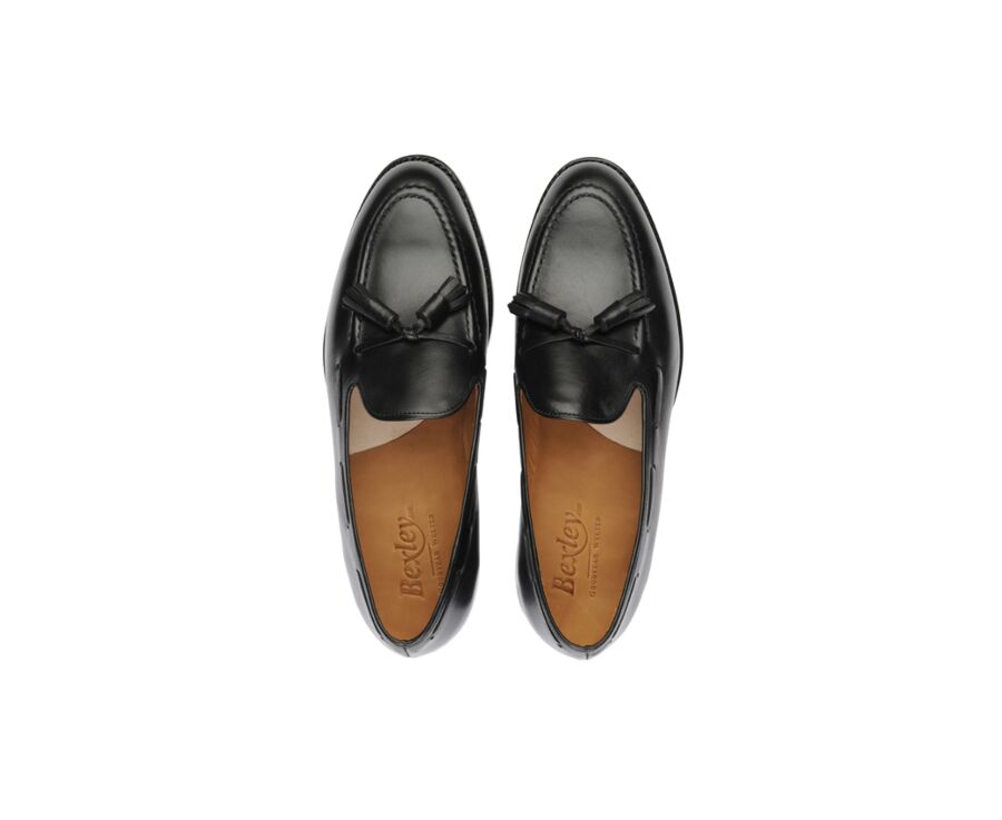 Black leather Men's Tassel loafers - PICADILLY