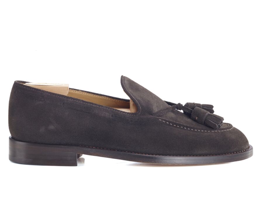Bitter Chocolat Suede Men's tassel loafers - PICADILLY