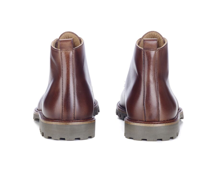 Men's rubber outsole boots chocolate patina - CANFIELD GOMME