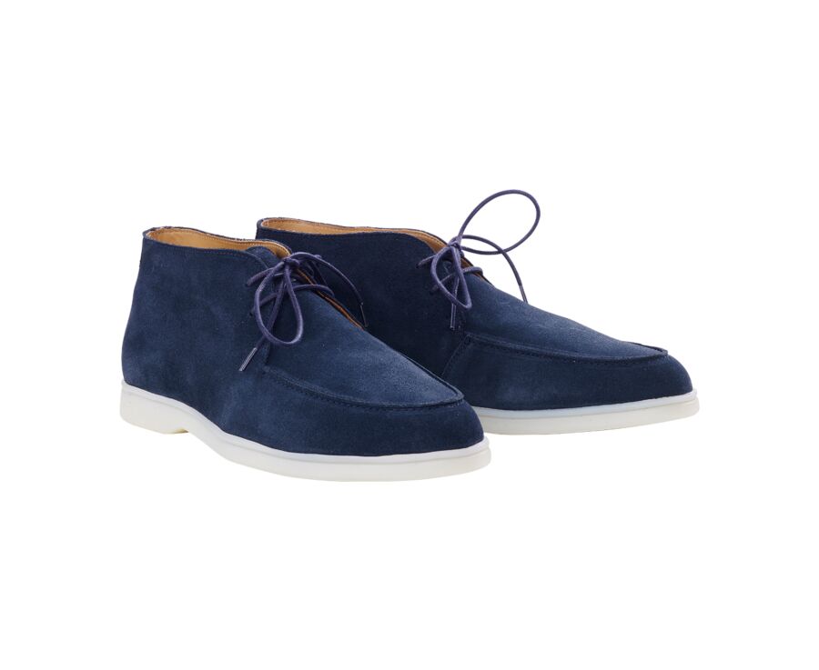 Navy Suede men's casual chukka  - SERENOA
