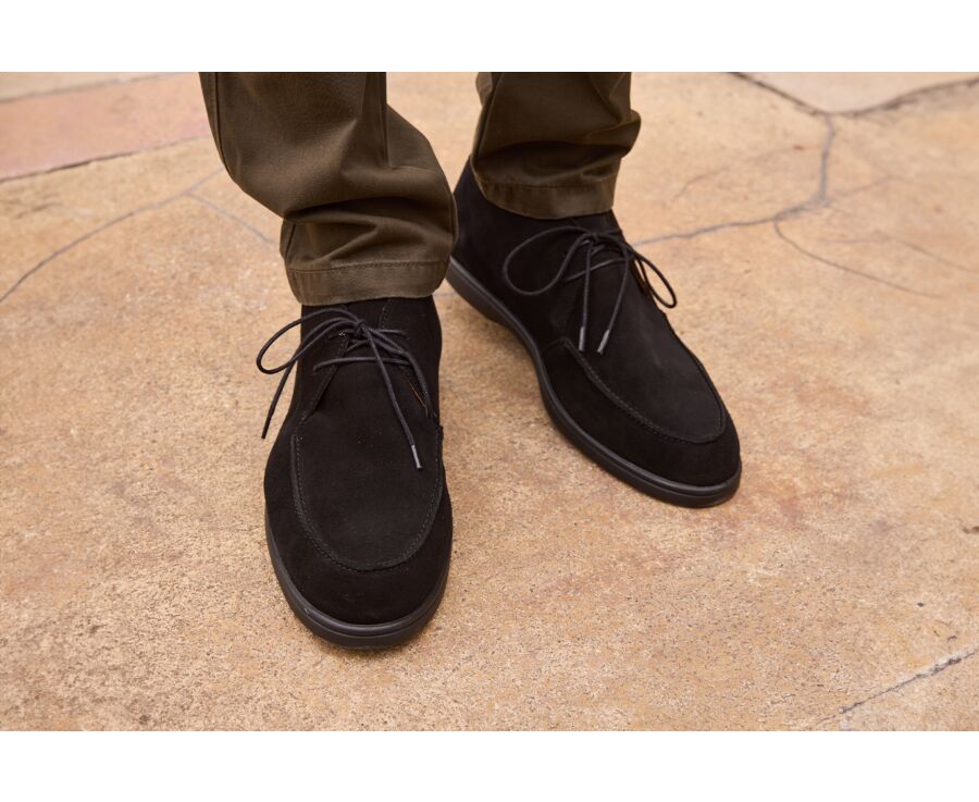 Black Suede men's casual chukka  - SERENOA
