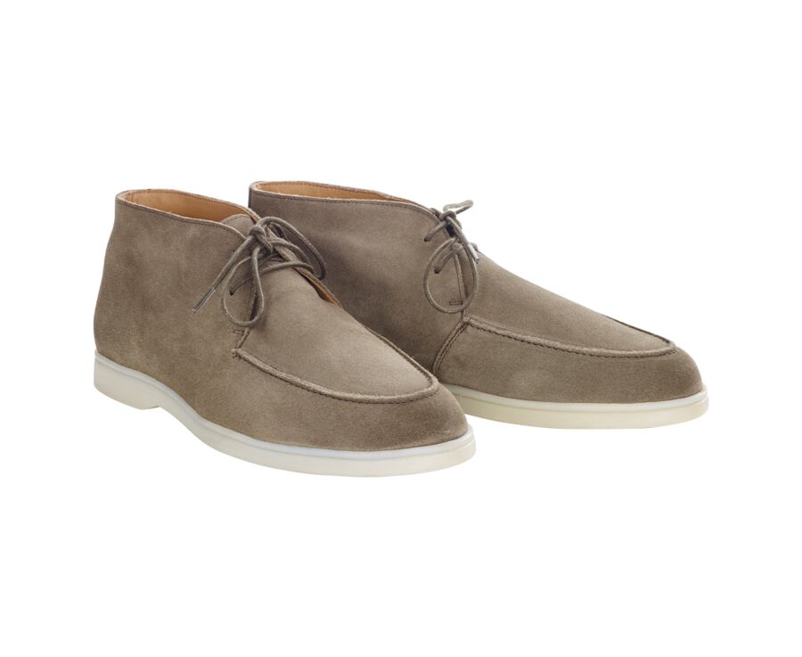 Khaki Suede men's casual chukka  - SERENOA