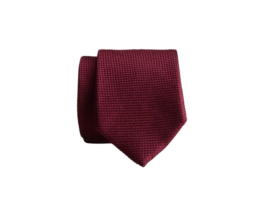 Men's tie Silk Matte Plain Burgundy