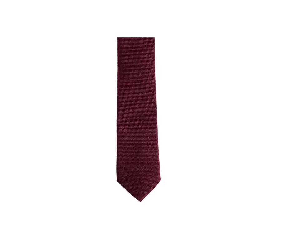 Men's tie Silk Matte Plain Burgundy