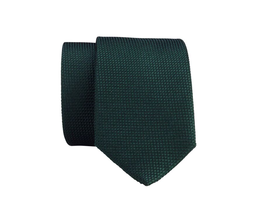 Bottle Green Woven Silk Tie