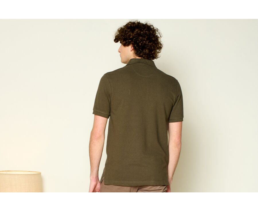 Khaki men's polo shirt - ADGER