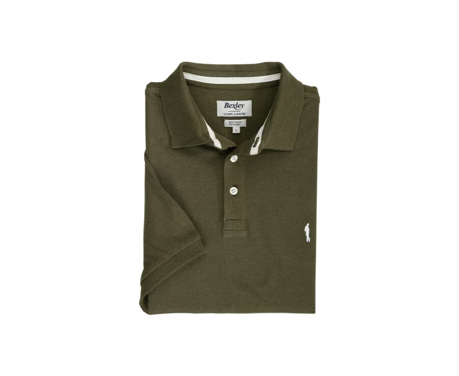 Khaki men's polo shirt - ADGER