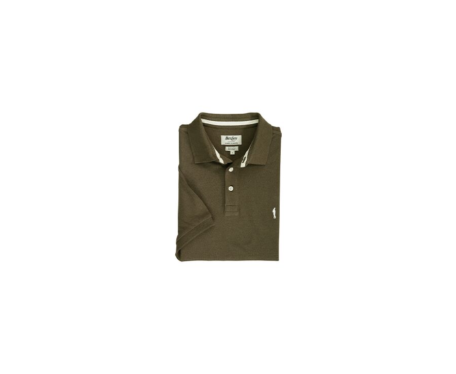 Khaki men's polo shirt - ADGER