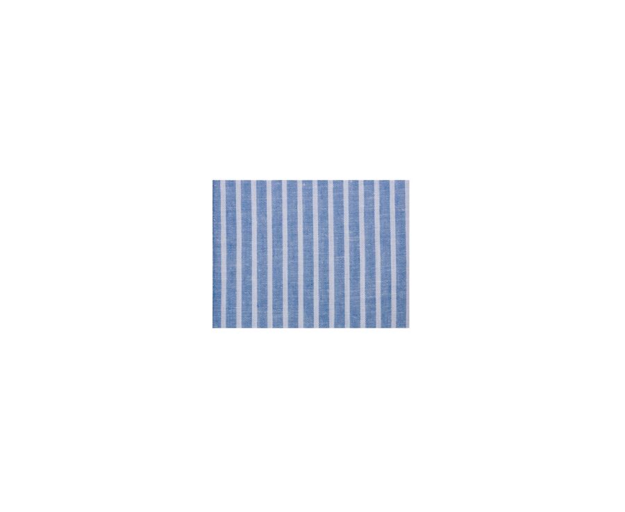 Blue vintage Chambray & White stripes seersucker shirt  - DALBERT