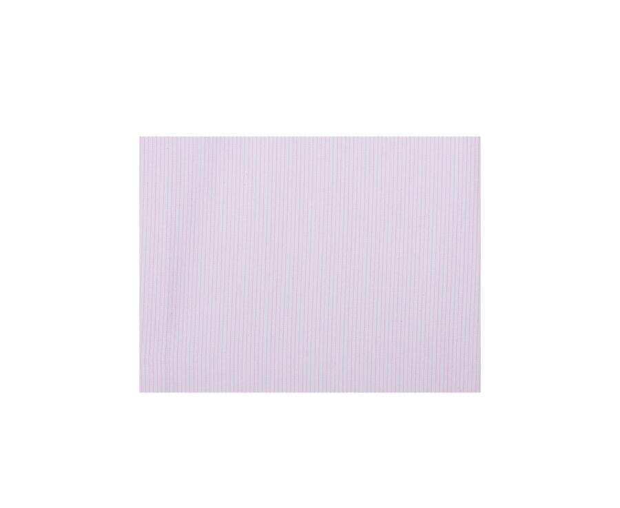 Pink & White Cotton shirt - Straight collar - GUILHEM CLASSIC