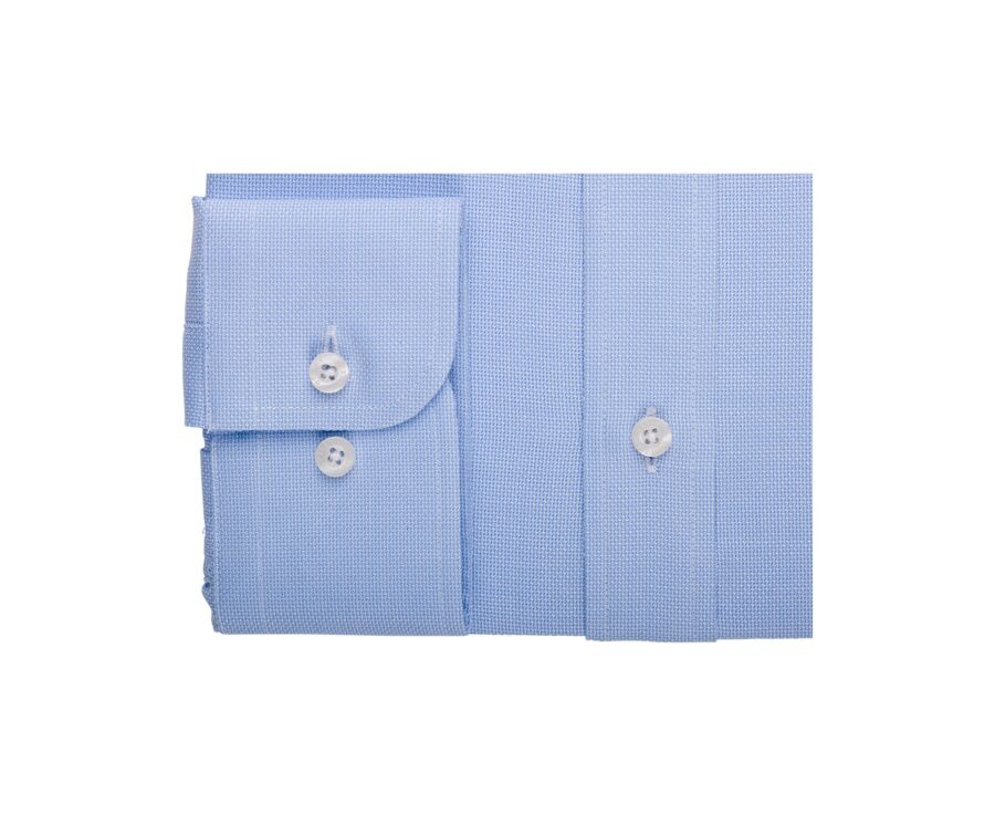 Light Blue Cotton shirt - Straight collar - ANSBERT