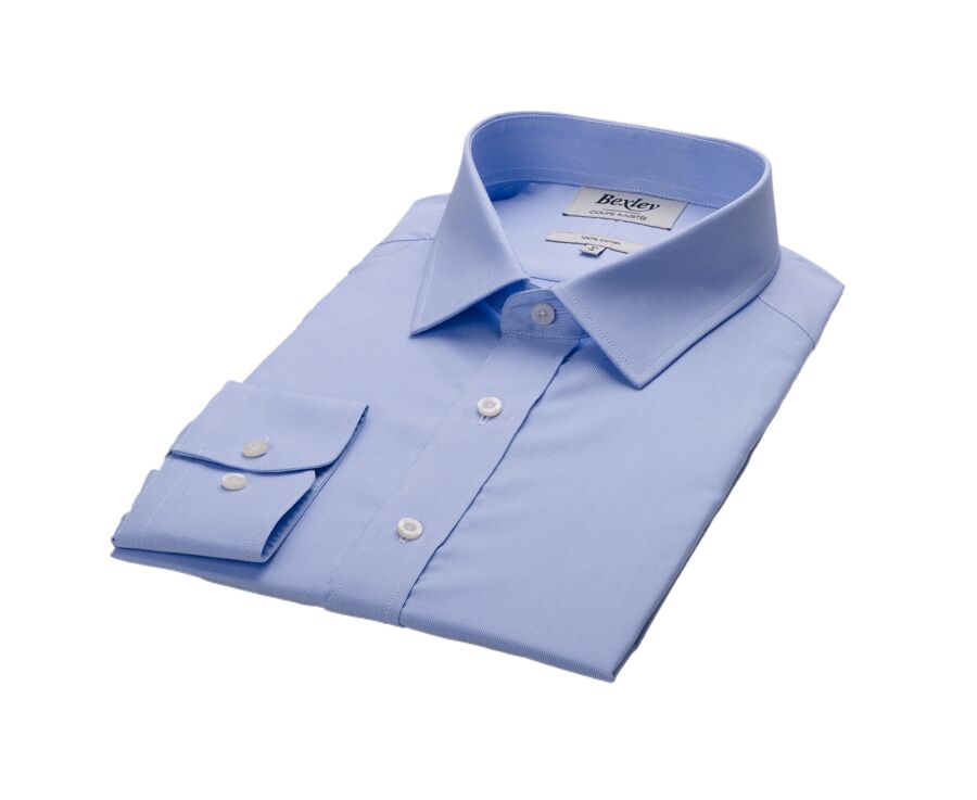 White & Blue striped poplin shirt - CLAUDIEN