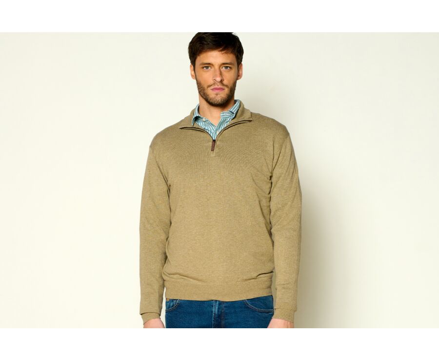 Khaki half zip jumper online