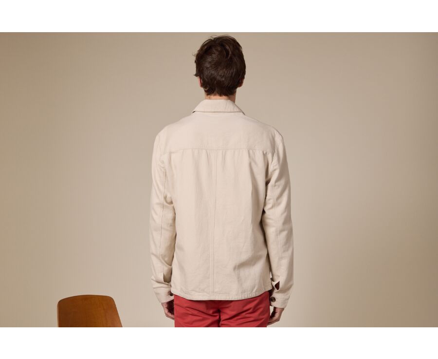 String men's cotton/linen  painter jacket - FAUSTINIEN