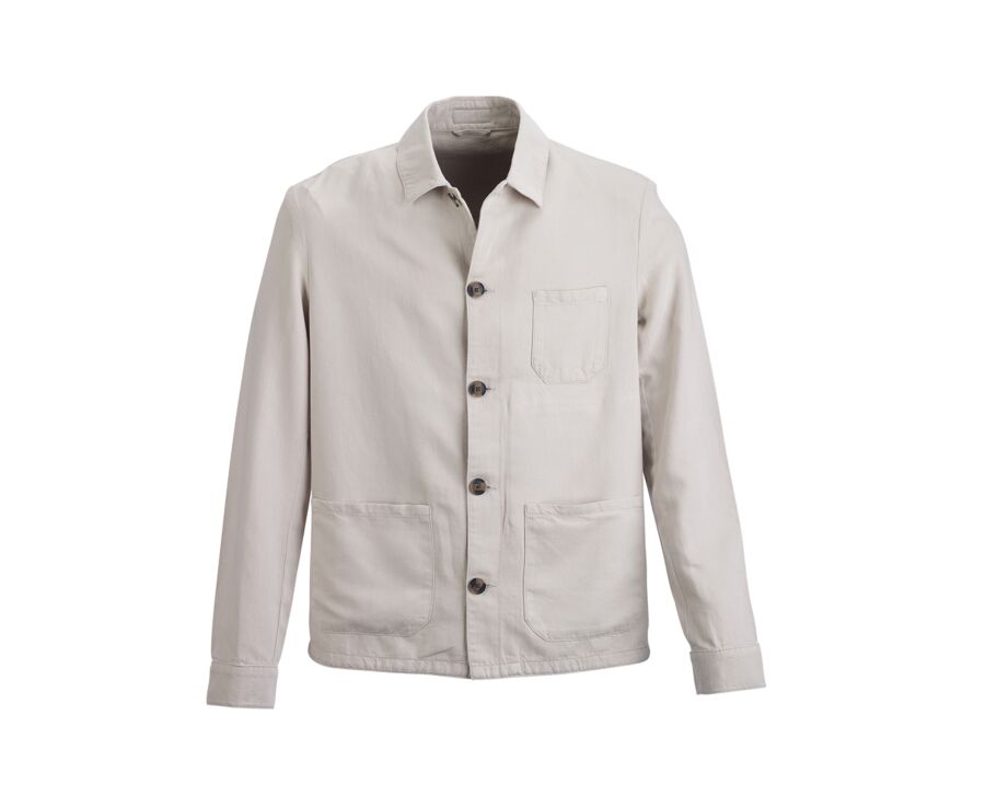 String men's cotton/linen  painter jacket - FAUSTINIEN