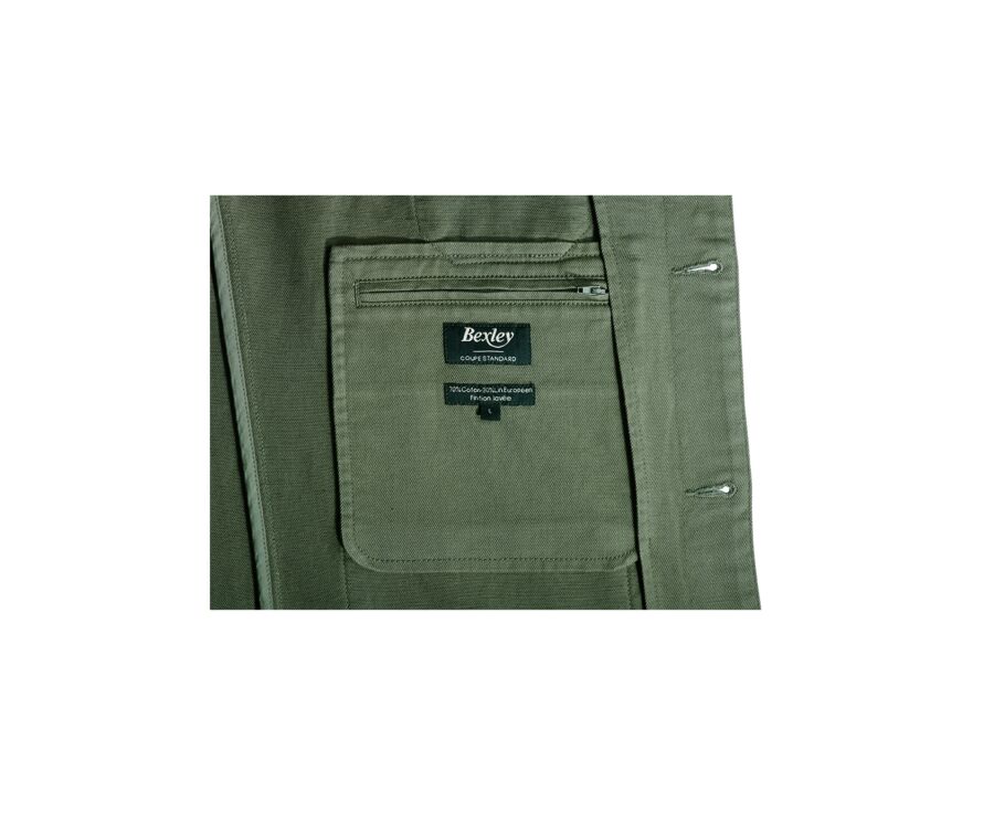 Sage Green men's cotton/linen  painter jacket - FAUSTINIEN