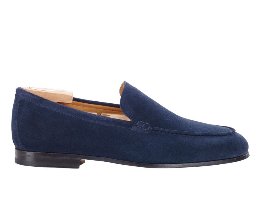 Navy Suede men's loafers - BACENO