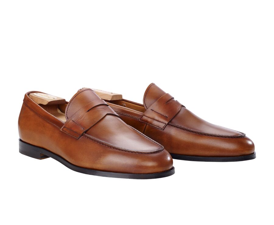 Patina Gold men's loafers - DERYBROOK
