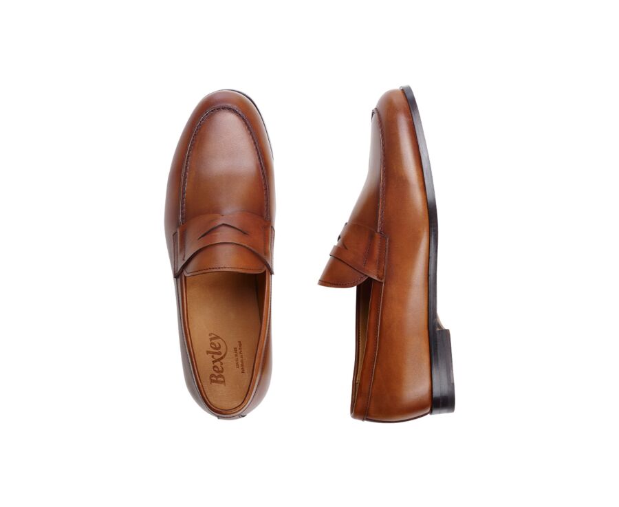 Patina Gold men's loafers - DERYBROOK
