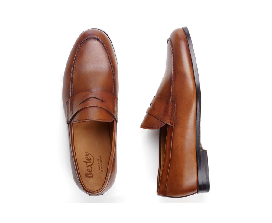 Patina Gold men's loafers - DERYBROOK