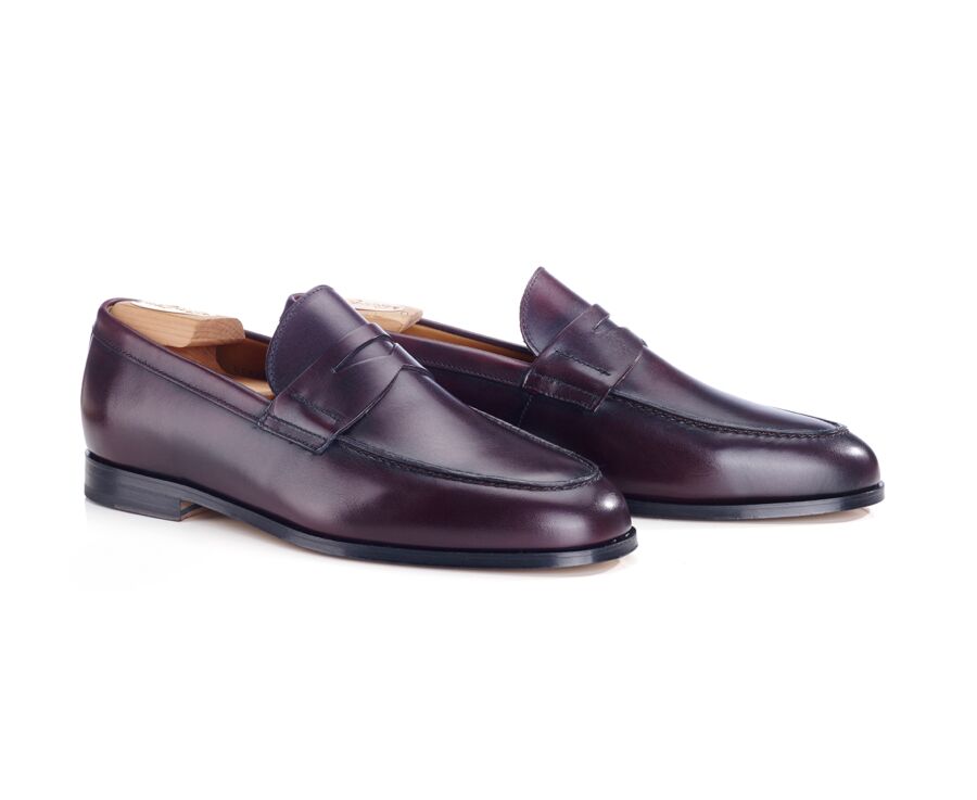 Patina Burgundy Men's loafers - DERYBROOK