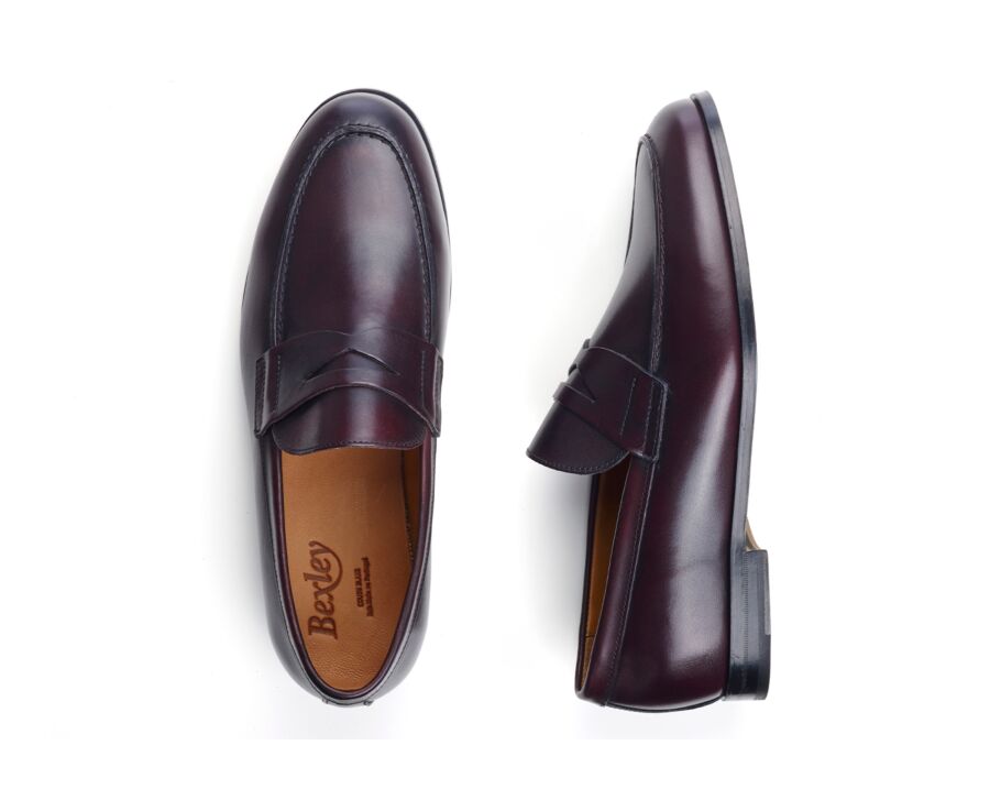 Patina Burgundy Men's loafers - DERYBROOK