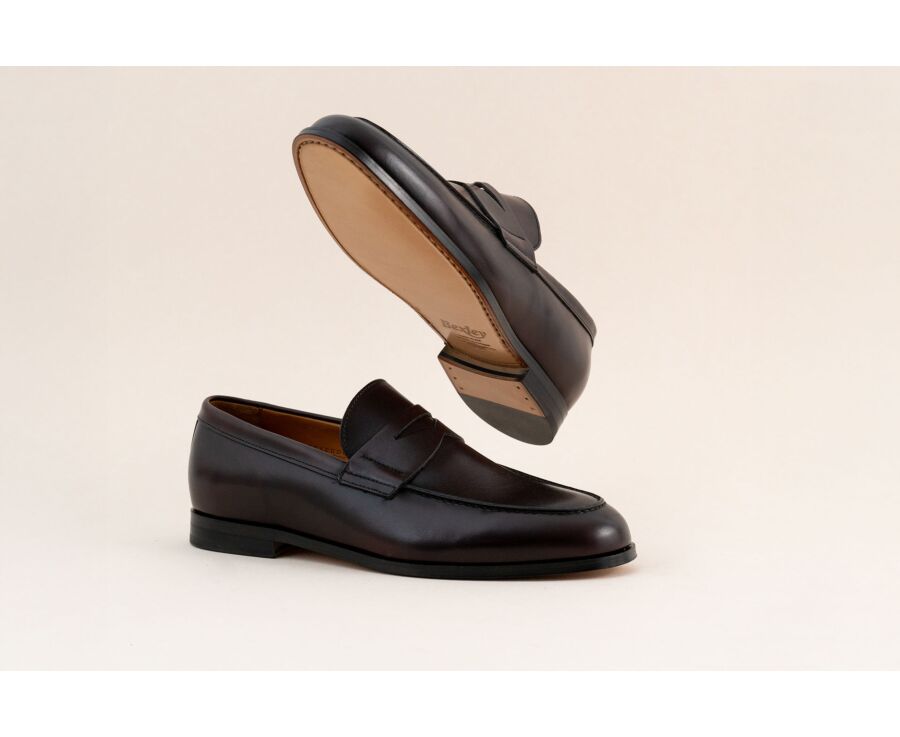 Patina Burgundy Men's loafers - DERYBROOK