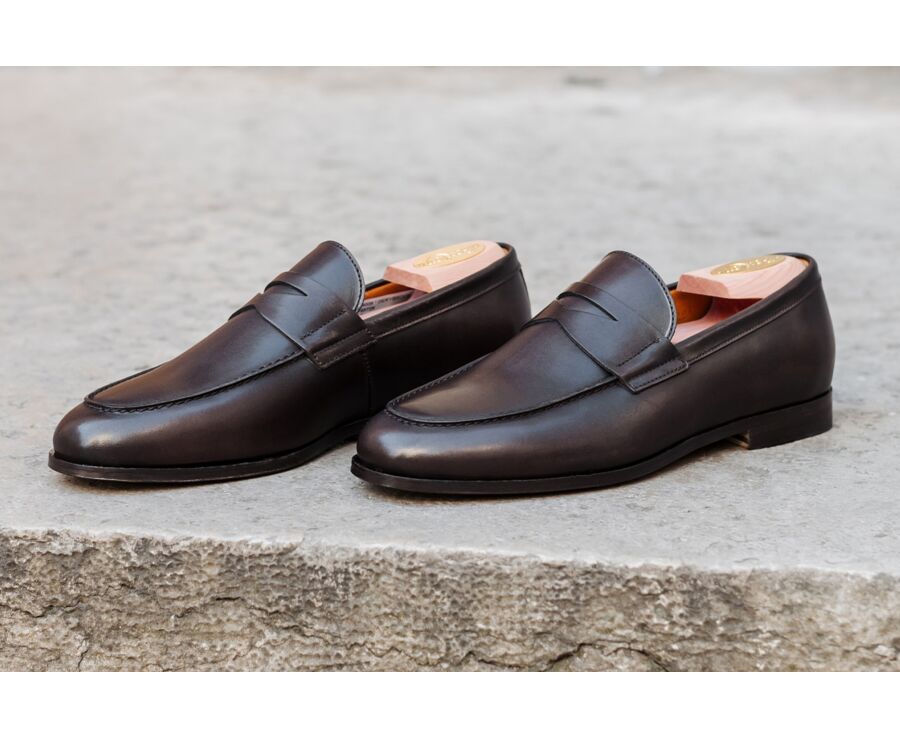 Brown men's loafers - DERYBROOK