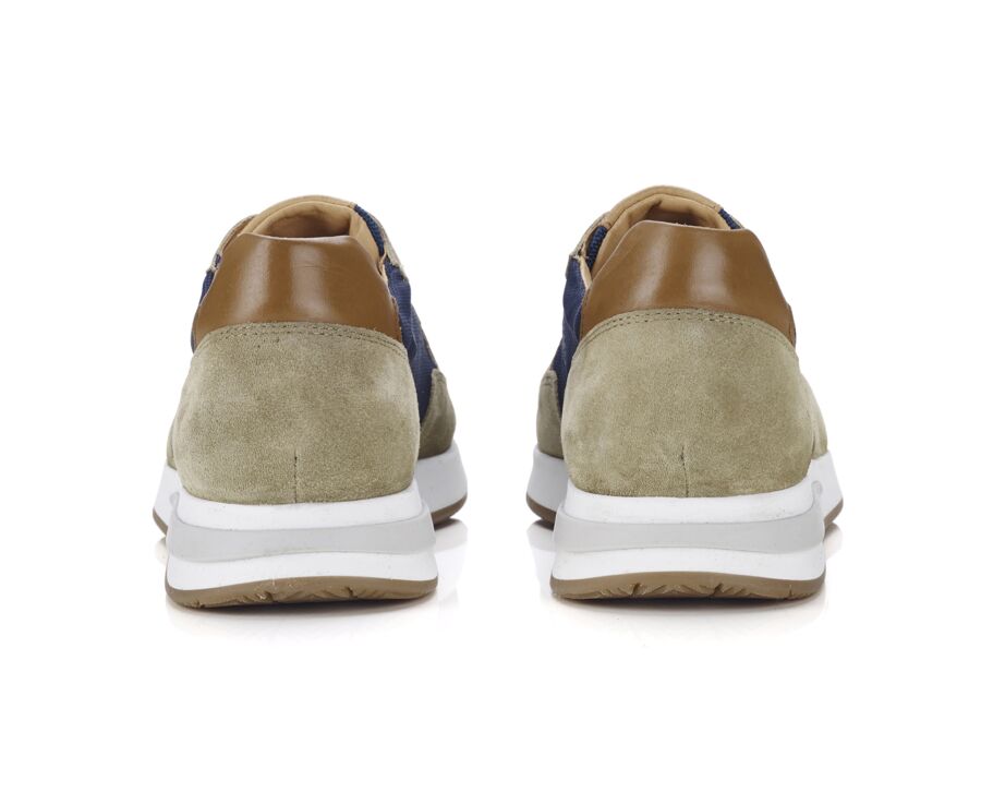 Navy & Suede Kakhi Men's Trainers - NIRRANDA II