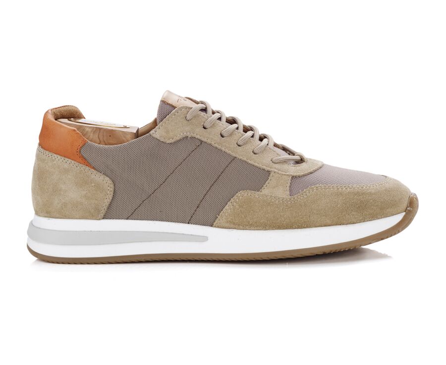 Light Khaki & Suede beige Men's Trainers - NIRRANDA II