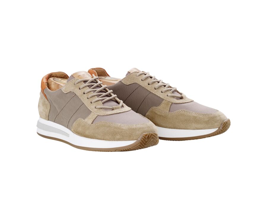 Light Khaki & Suede beige Men's Trainers - NIRRANDA II