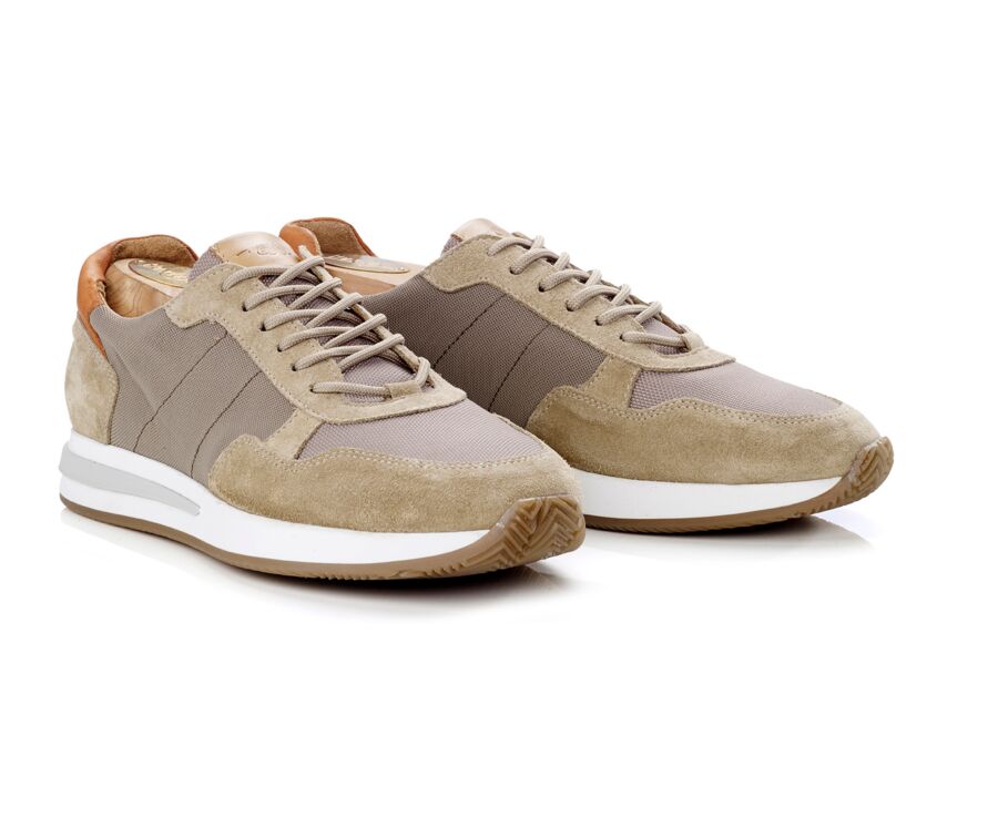 Light Khaki & Suede beige Men's Trainers - NIRRANDA II