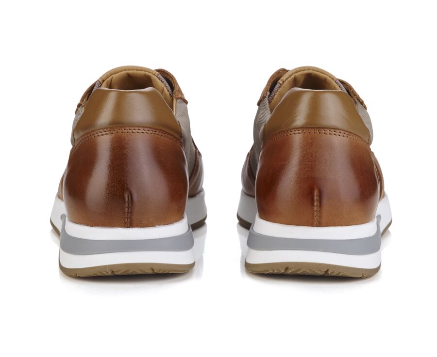 Patinated chestnut and beige Trainers - NIRRANDA II