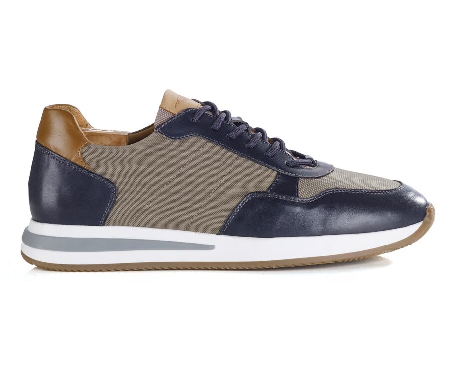 Men’s sneakers – Patinated liquorice and khaki - NIRRANDA II