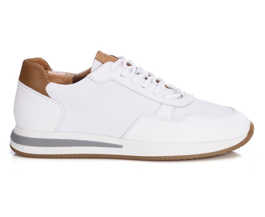 Men’s sneakers - White Leather and Suede - NIRRANDA II