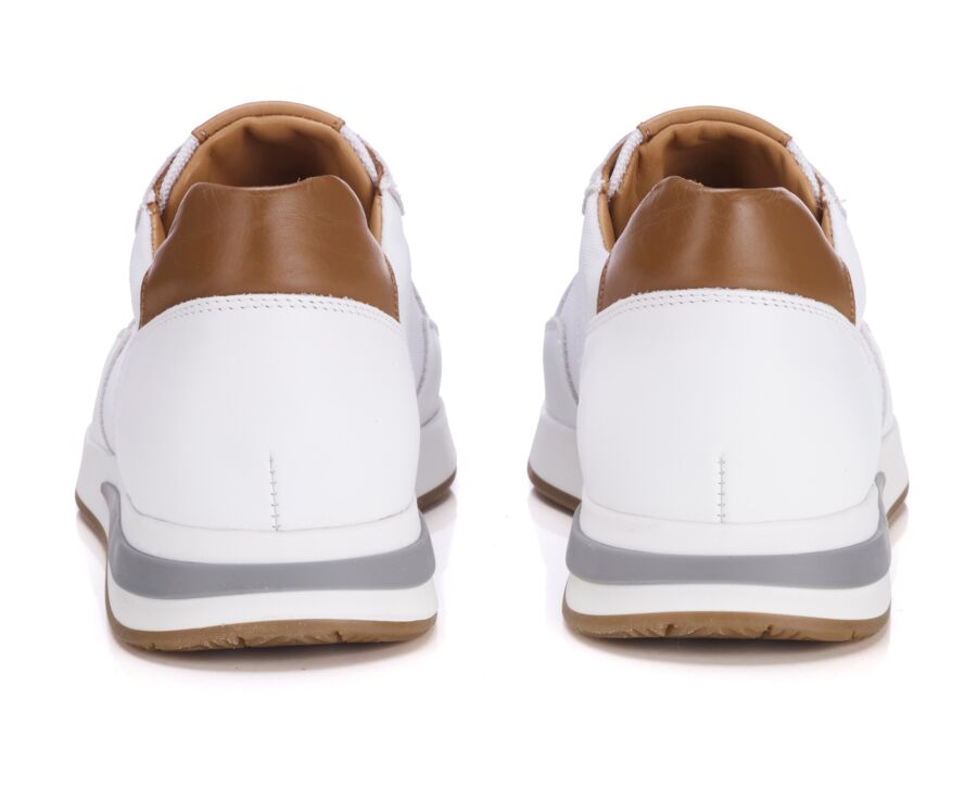 Men’s sneakers - White Leather and Suede - NIRRANDA II