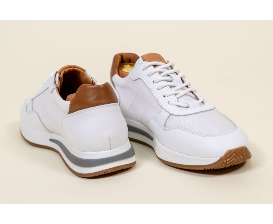 Men’s sneakers - White Leather and Suede - NIRRANDA II