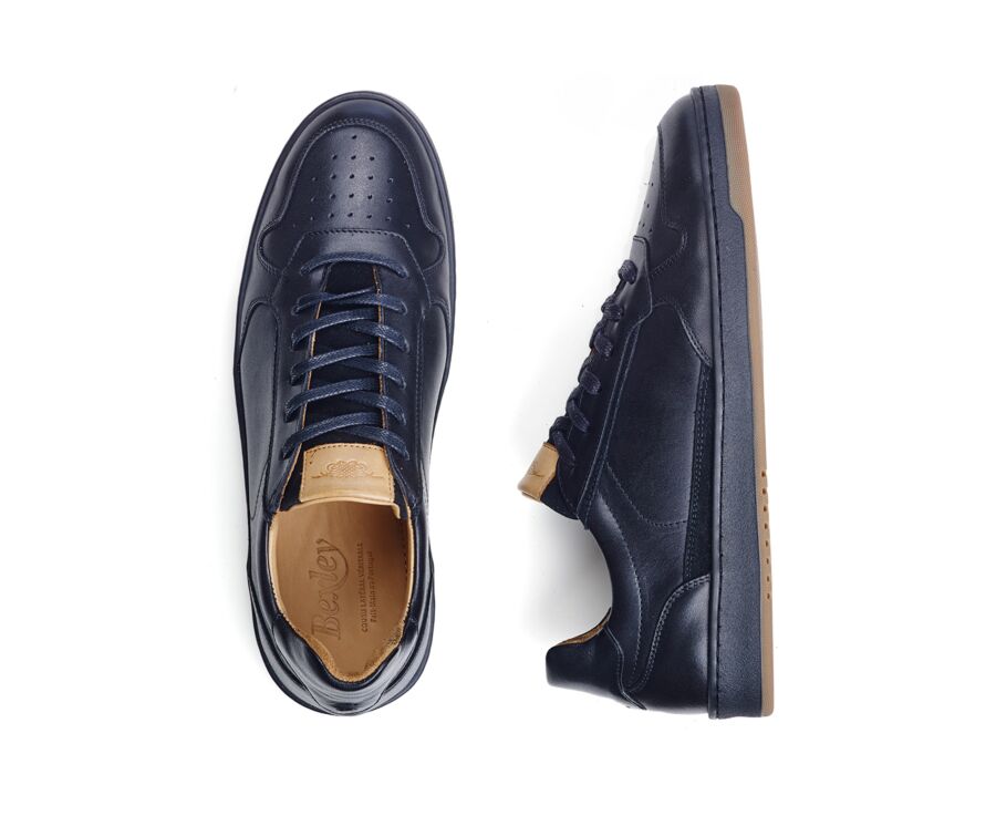 Men’s leather sneakers – Black - KOLORA