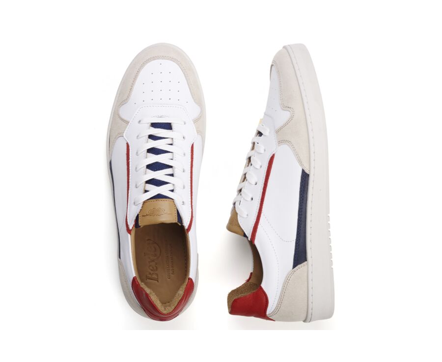 Blue White & Red Men's Trainers - KOLORA