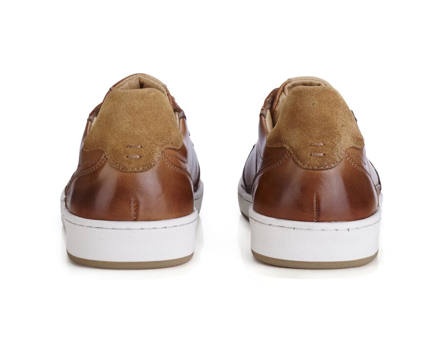 Patinated chestnut Men's Trainers - KOLORA
