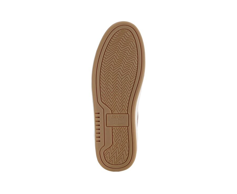 Patinated chestnut Men's Trainers - KOLORA