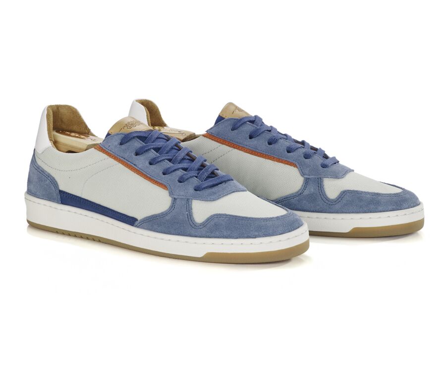 Suede Denim Blue Men's Trainers - KOLORA
