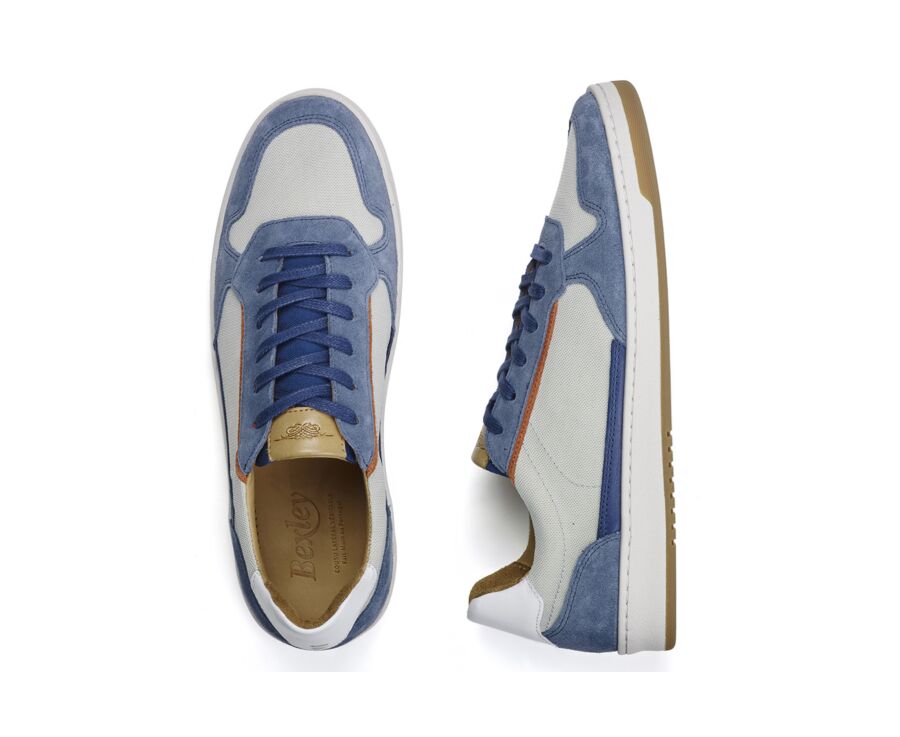 Suede Denim Blue Men's Trainers - KOLORA