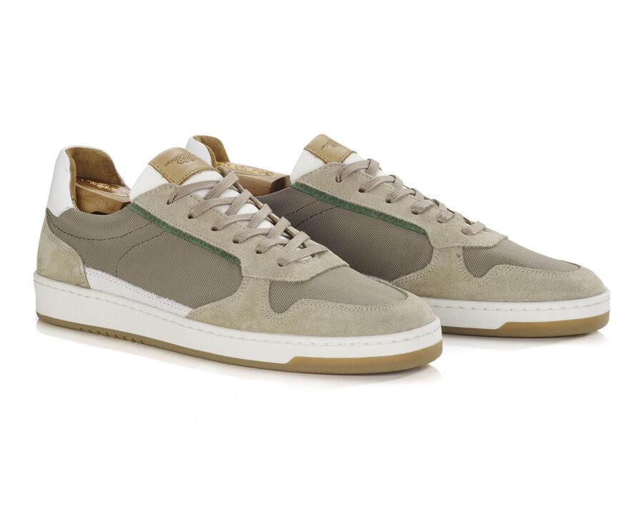 Beige Suede Men's Trainers - KOLORA