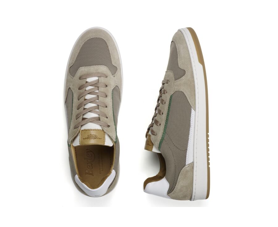 Beige Suede Men's Trainers - KOLORA