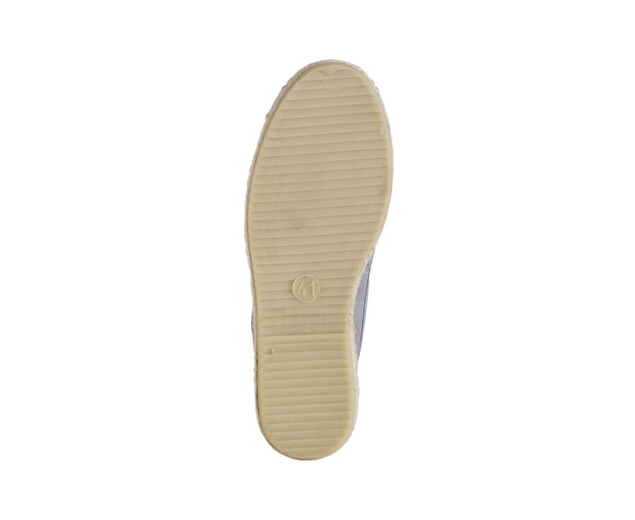 Suede Eucalyptus Men's Moccasins with espadrille sole - PANAREA